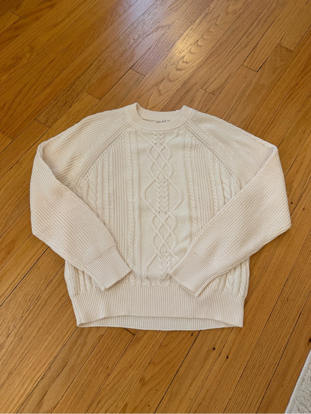 Oysho Cream Cable-Knit Women's Sweater